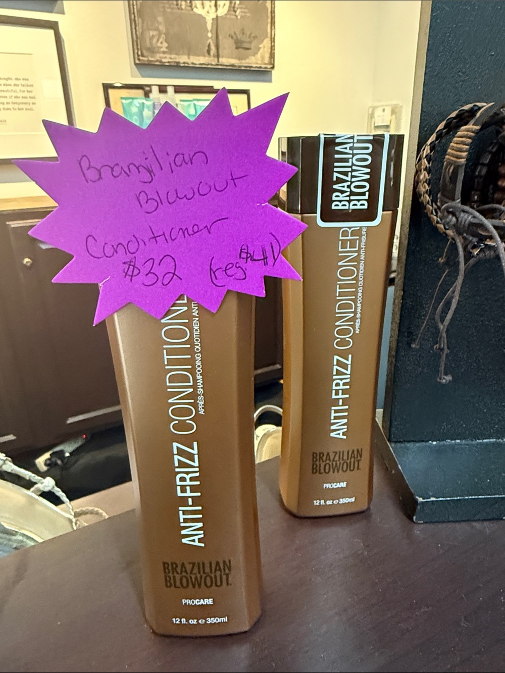 Brazilian Blowout Anti-Frizz Conditioner in Brown -